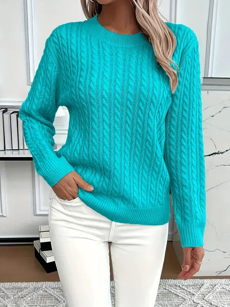 Lena | Women's Classic Cable Knit Sweater Crafted from Premium Yarn