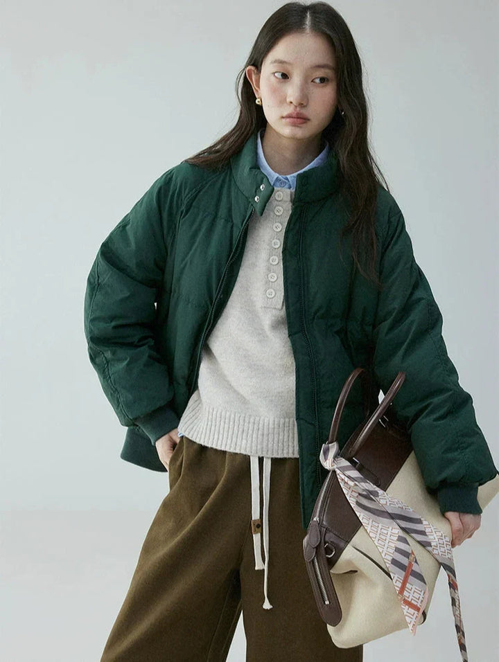 Annora Women's Down-Filled Puffer Jacket with High Stand Collar