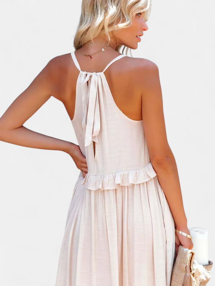 CHERRY | Flowing Flutter Maxi Dress