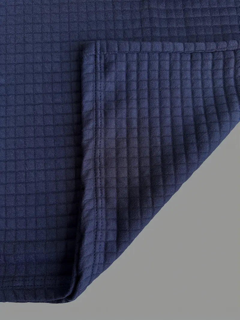 Ivor | Men's Slim Fit Textured Polo with Zip Pocket on Sleeve