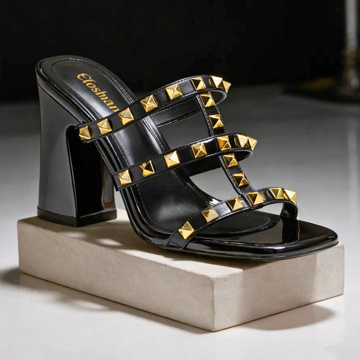 Marcella Aster Chunky Heeled Sandals