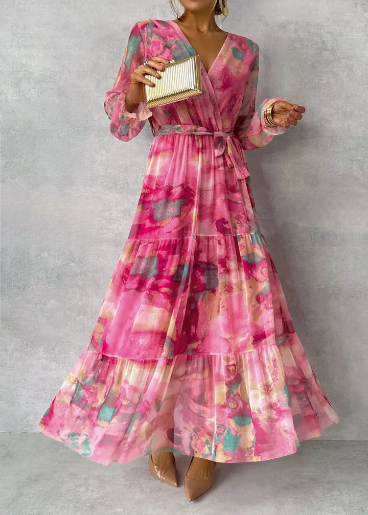 Felicity - Graceful Floral Maxi Swing Dress