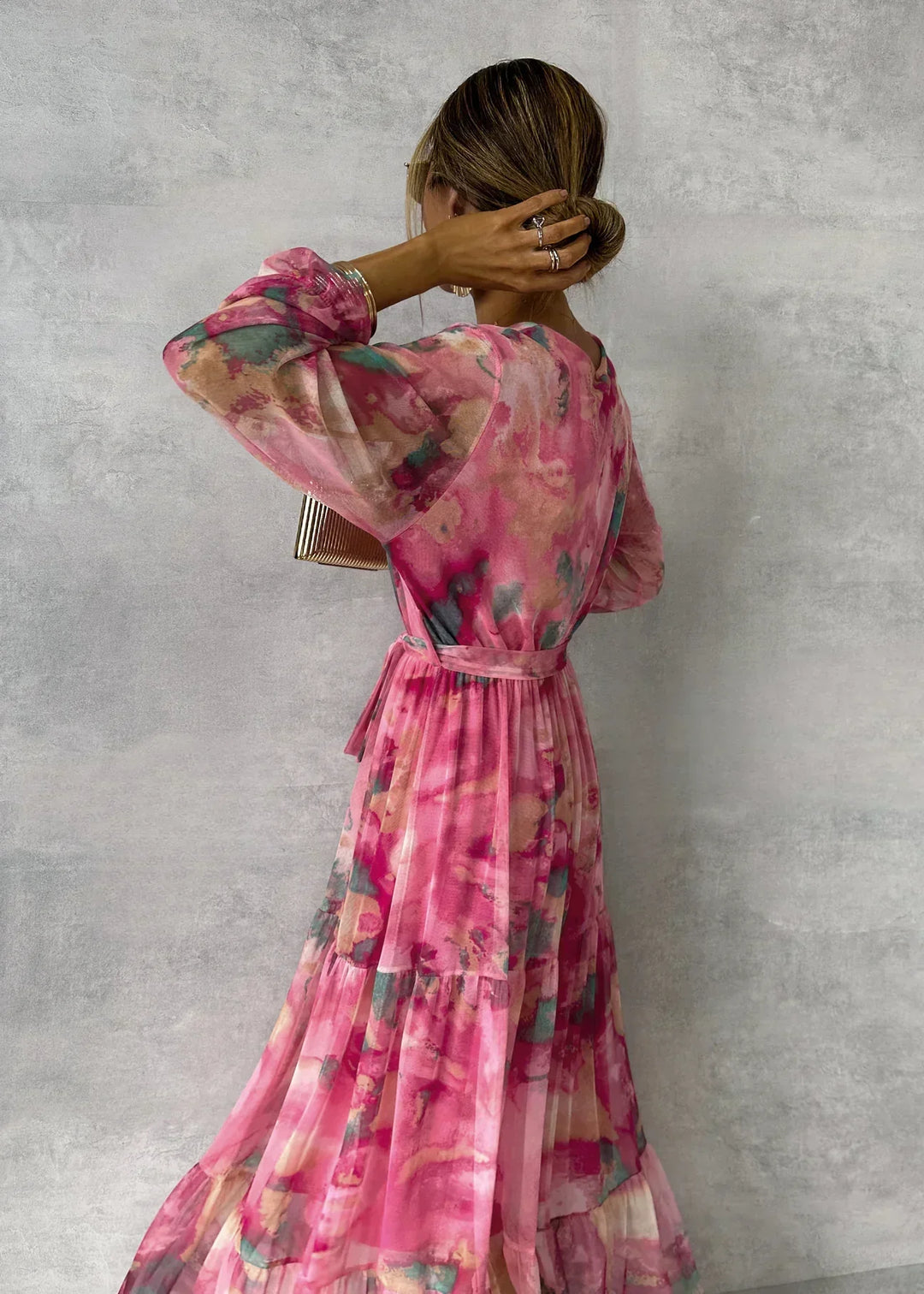 Felicity - Graceful Floral Maxi Swing Dress