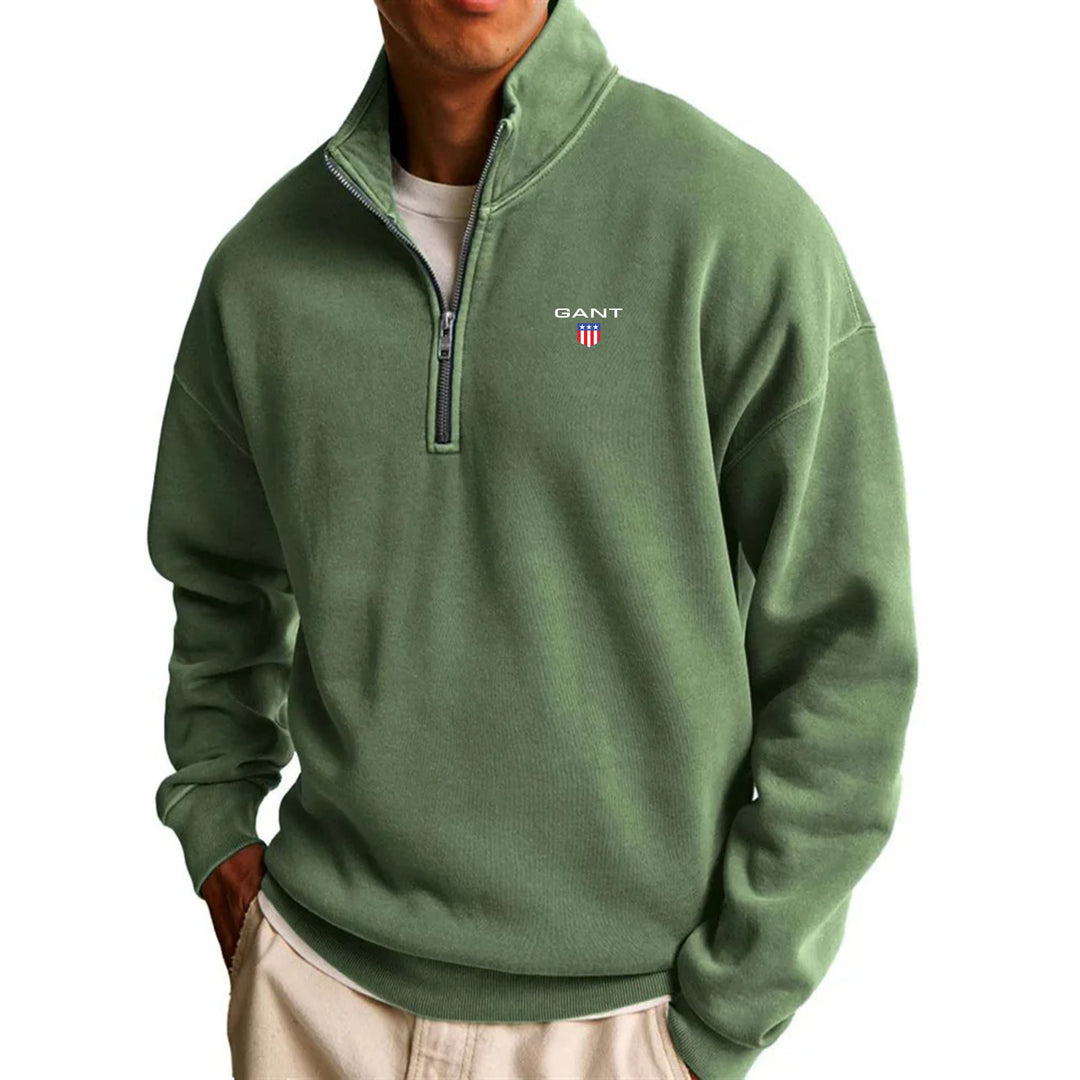 Grant | Men's Half Zip Jumper with Elegant Collar and Sleek Design