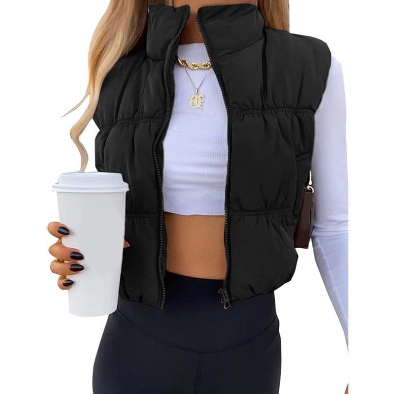 Caroline | Women's Sleek Stand Collar Sleeveless Puffer Vest