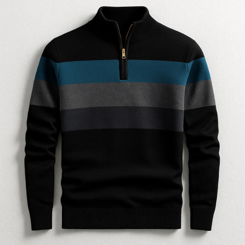 Elston | Men's Midweight Cotton Quarter-Zip Sweater with Sleek Design