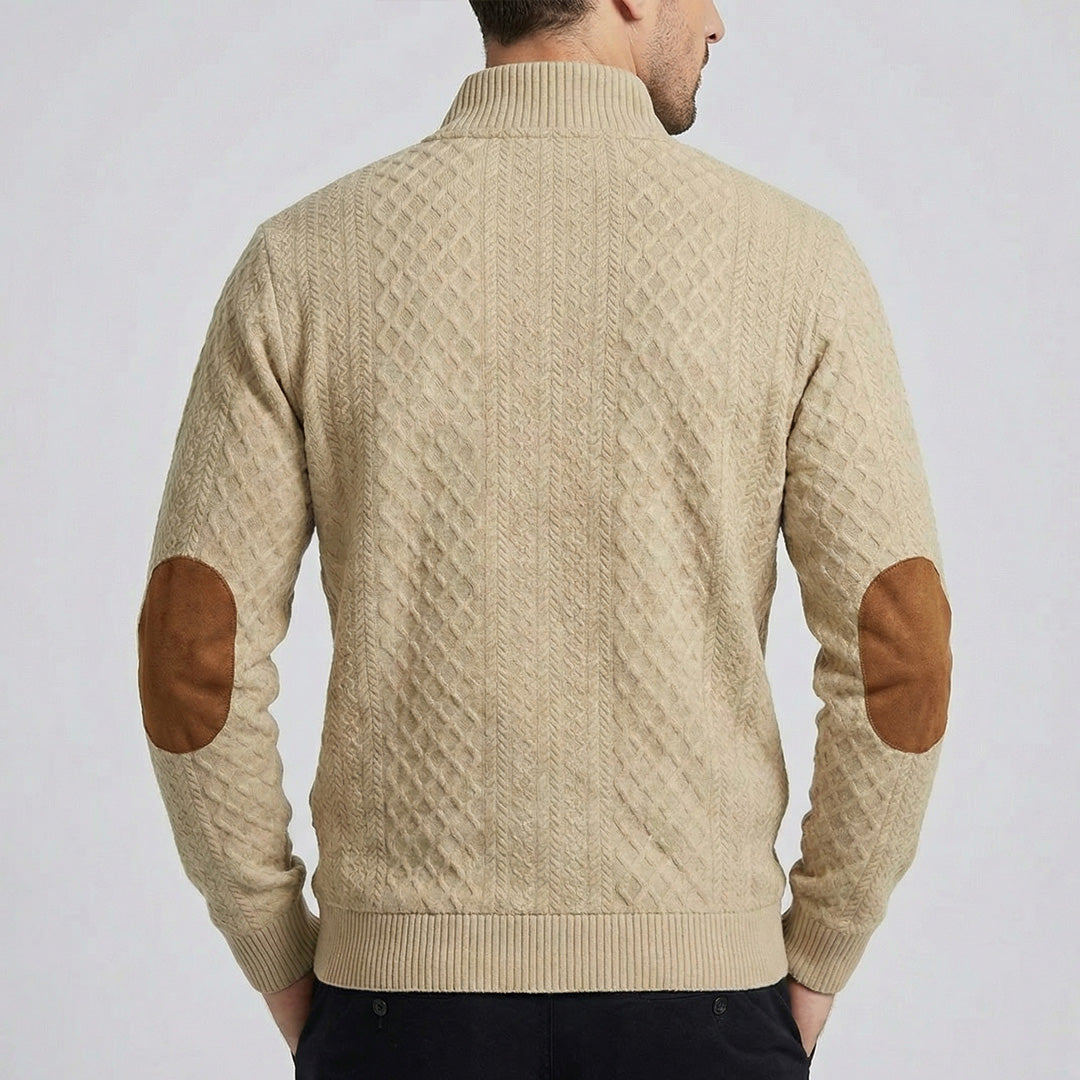 Langston | Men's Classic High Collar Pullover with Sleek Knit Design