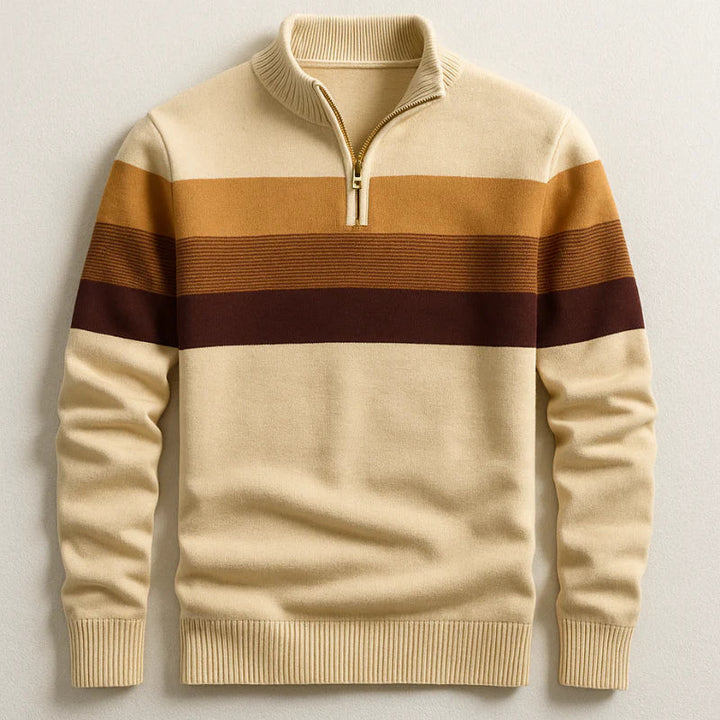 Elston | Men's Midweight Cotton Quarter-Zip Sweater with Sleek Design