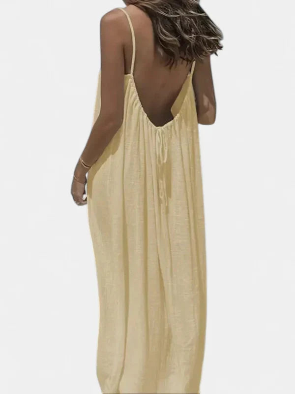 BRITTANY | Chic Sleeveless Cami Lounge Dress