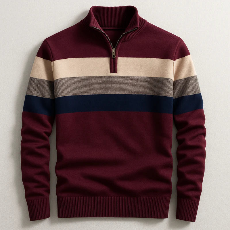 Elston | Men's Midweight Cotton Quarter-Zip Sweater with Sleek Design