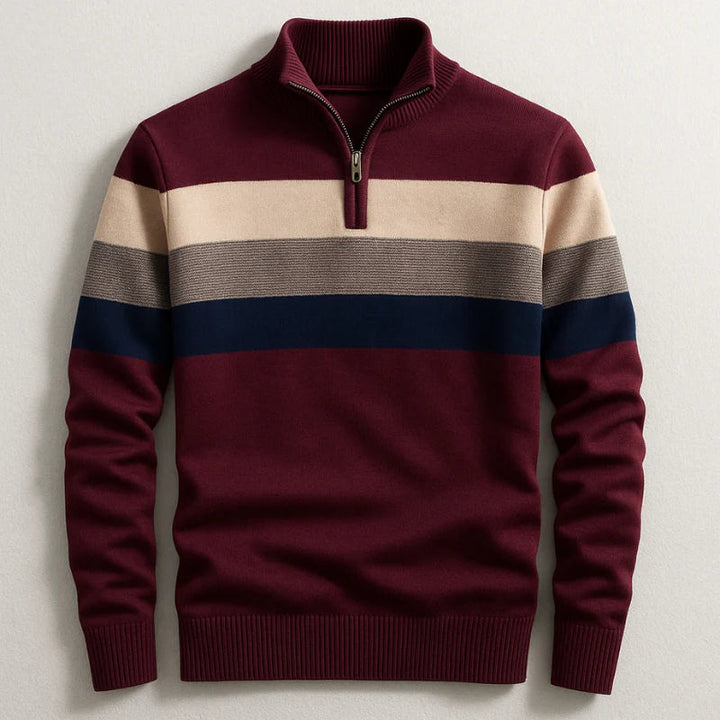 Elston | Men's Midweight Cotton Quarter-Zip Sweater with Sleek Design