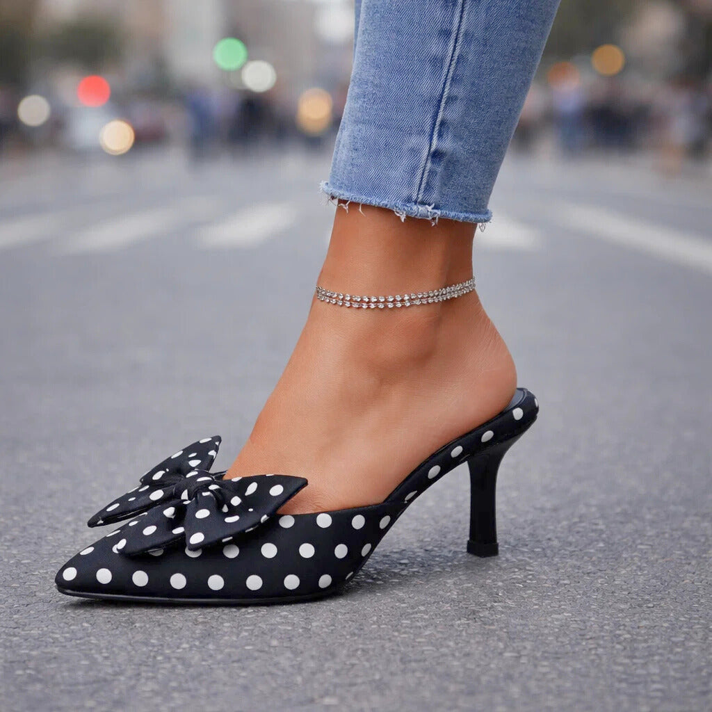 Vivienne Polka Dot Bow Heels