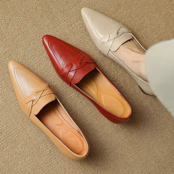 SOFIA AUTHENTIC LEATHER LOAFERS