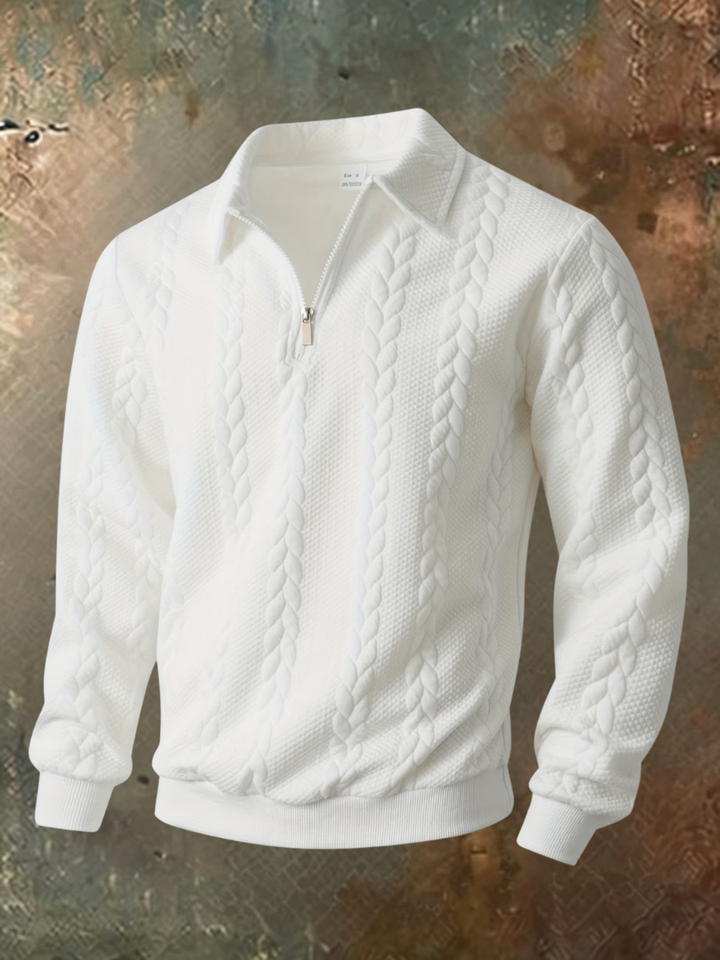 Stylish Men's Sweater with Cable Pattern