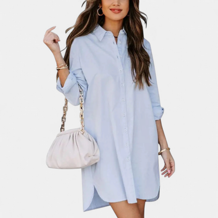 VEXANA | Timeless Striped Button-Up Shirt Dress