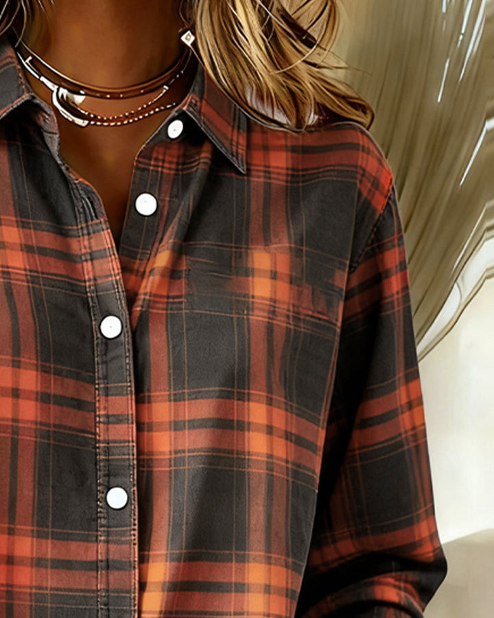 Women's Cotton Blend Checked Overshirt Jacket | Notch Lapel, Regular Fit, Buckle Detail | Stylish Smart Casual Layer for Work