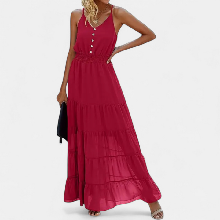 LUANA | V-Neck Sleeveless Maxi Dress