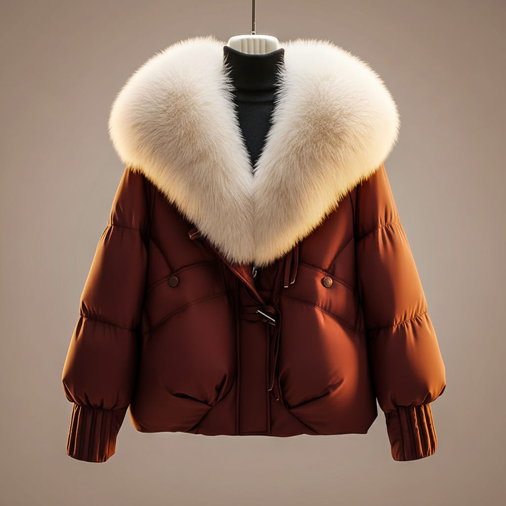 Emmeline Women's Winter Coat with Luxurious Plush Collar