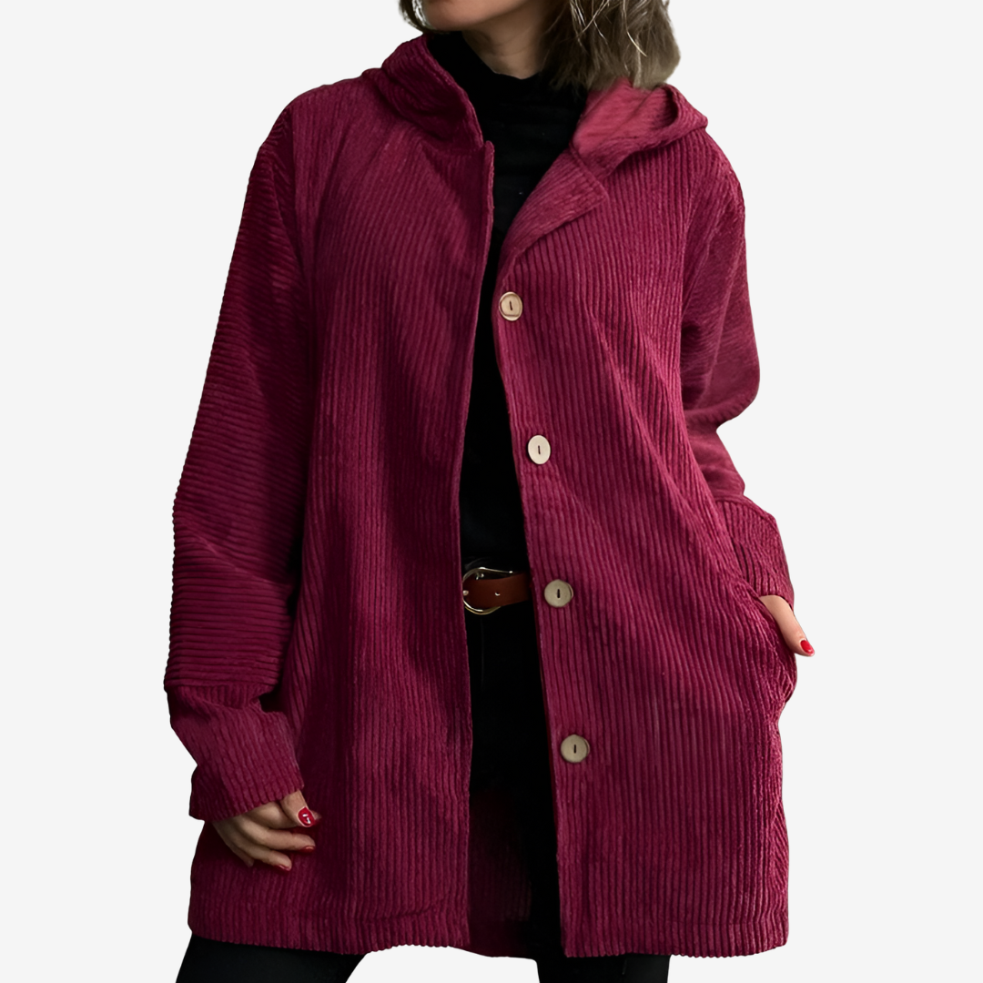 Button-Front Georgette Knit Jacket