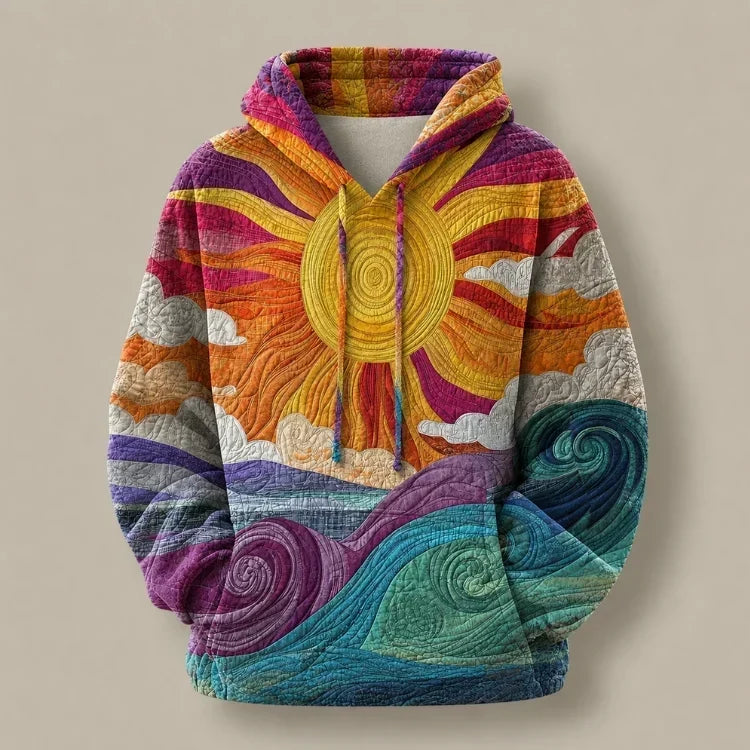 AURALEI | Y2K Sunburst Print Hoodie
