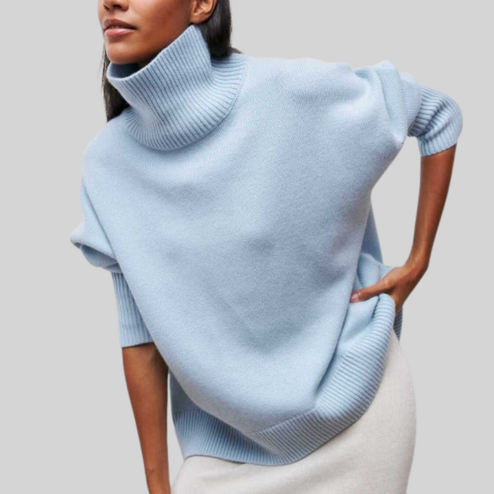 Agata - Cozy Turtleneck Knit Sweater