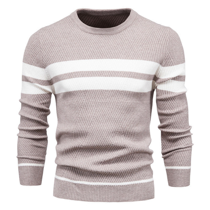 Modern Men's Sweater with Stripe Design