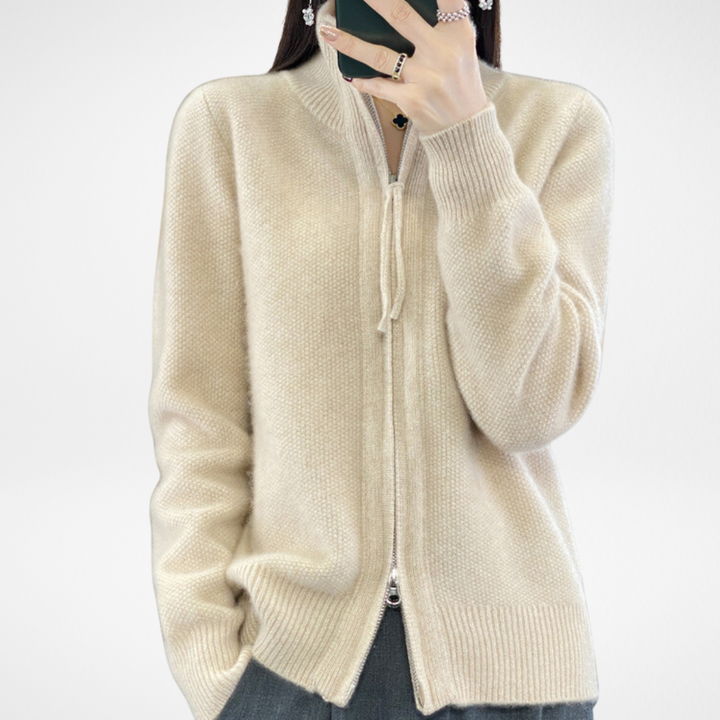 Katrina | Women's Minimalist Zip Sweater with a Chic Modern Design