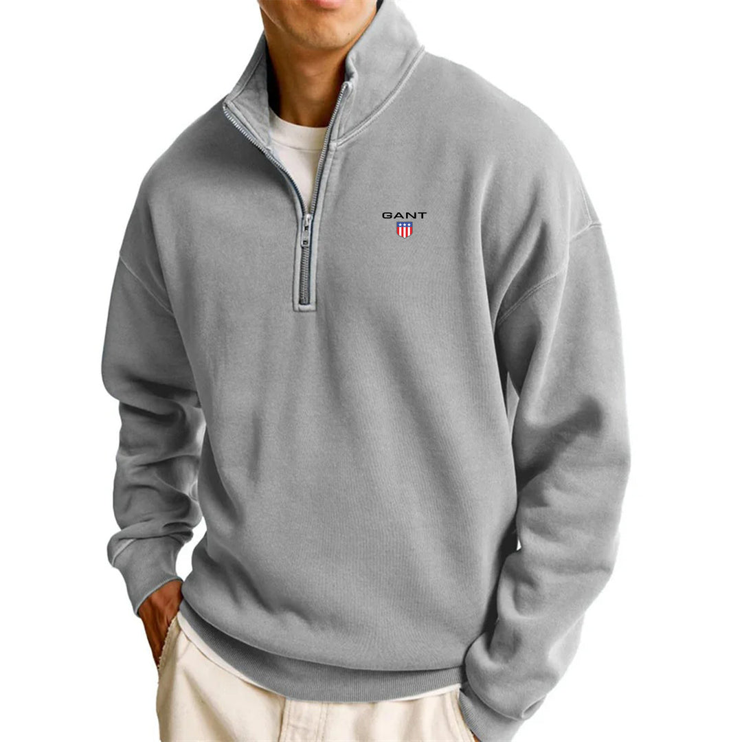 Grant | Men's Half Zip Jumper with Elegant Collar and Sleek Design