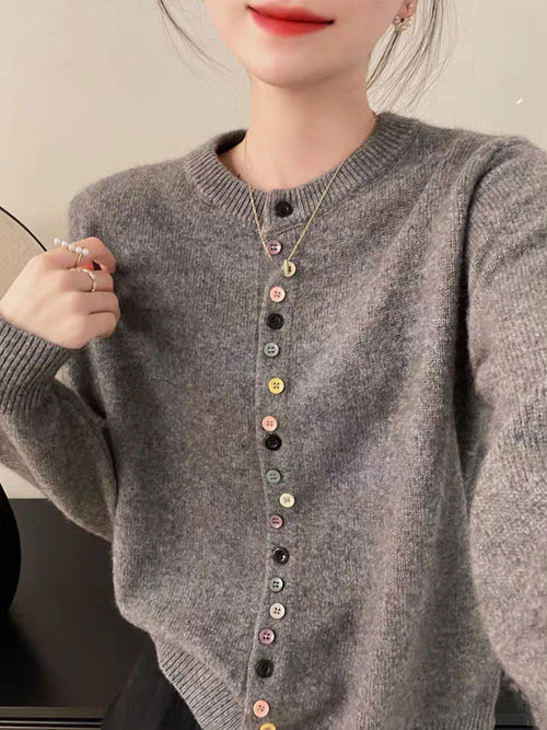 Aaliyah | Women's Elegant Knit Cardigan with Soft Buttoned Finish