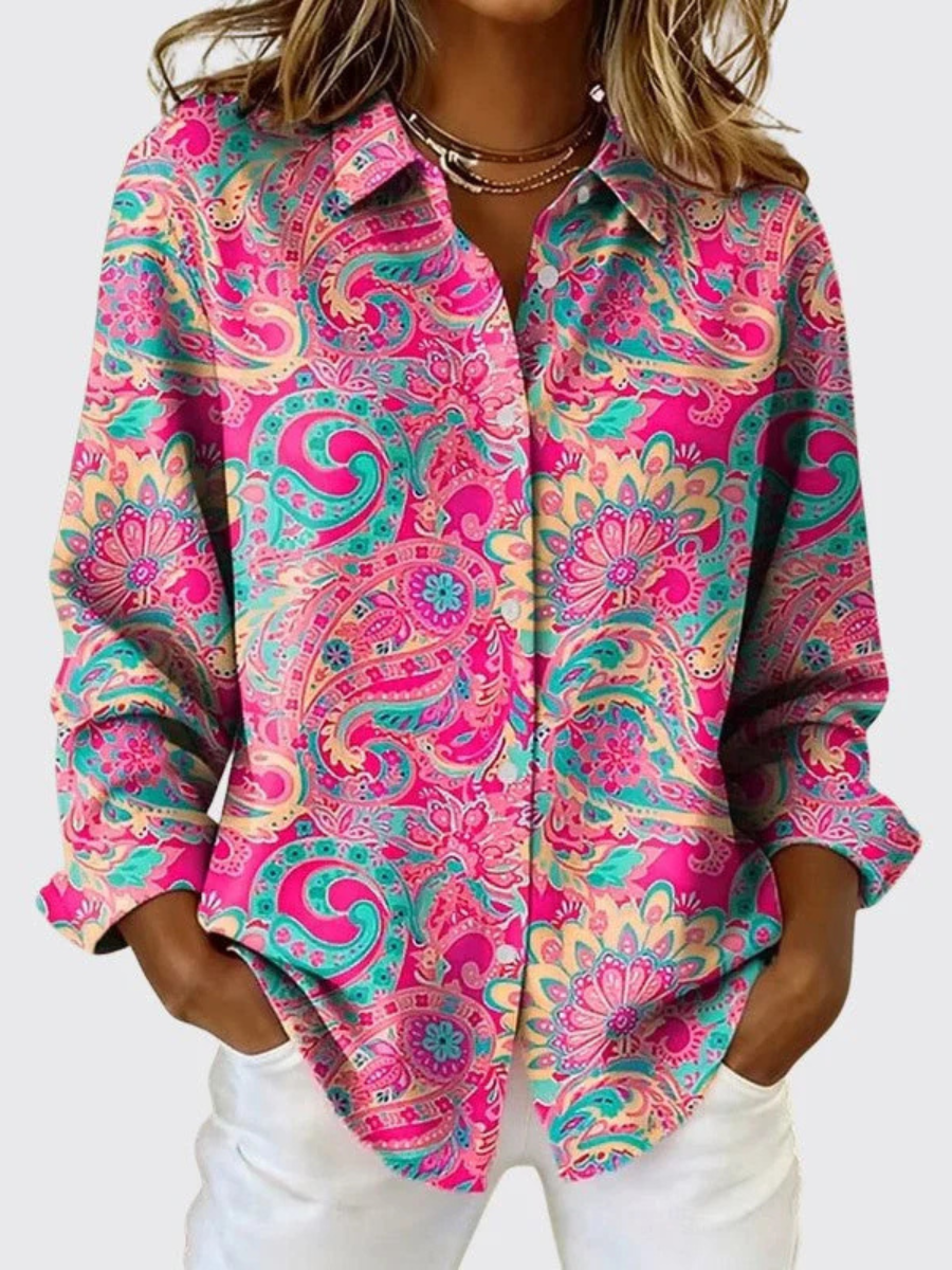 Joanna™ Paisley Print Button-Up Shirt