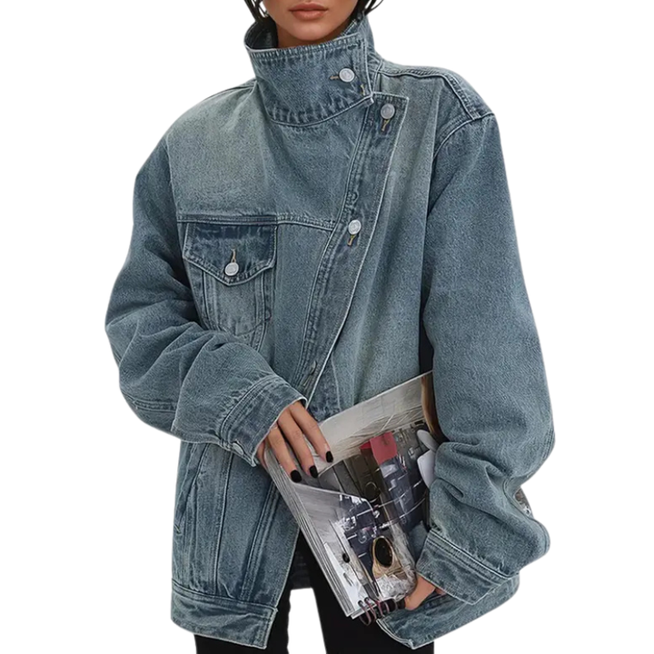 Camille | Women's Asymmetric Button Jacket with Trendy Street Style Design