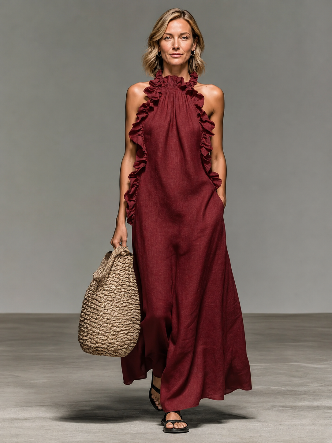 Emma | Luxurious Ruffled Maxi Dress