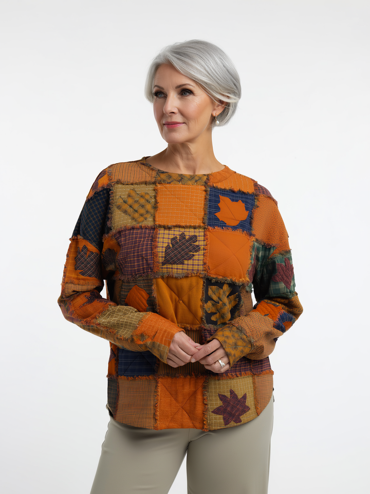Juniper - Cozy Patchwork Knit Sweater