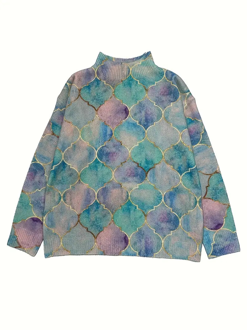 STELLA | COLORFUL HIGH-NECK SWEATER