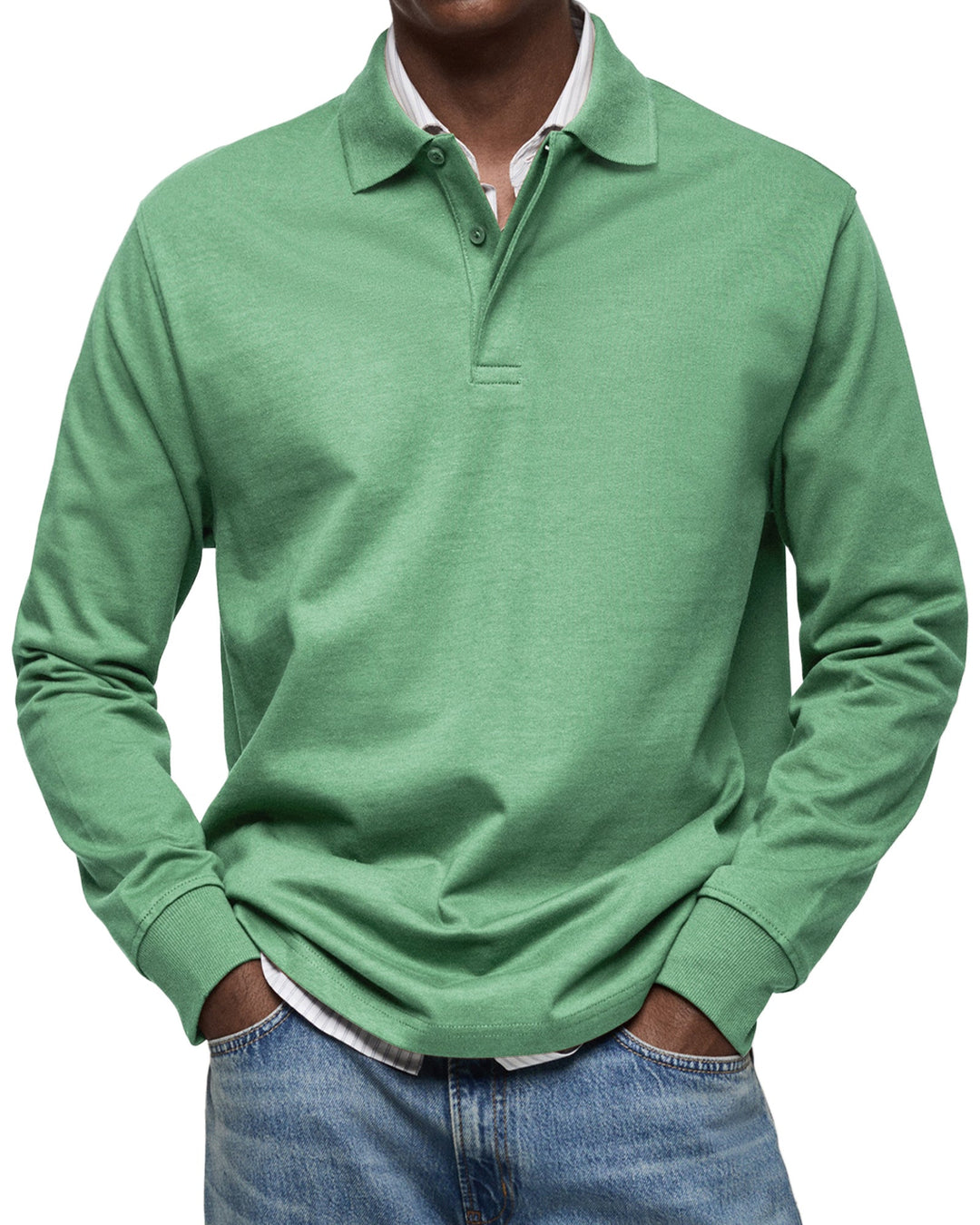 Luxe Polo Shirt with Long Sleeves