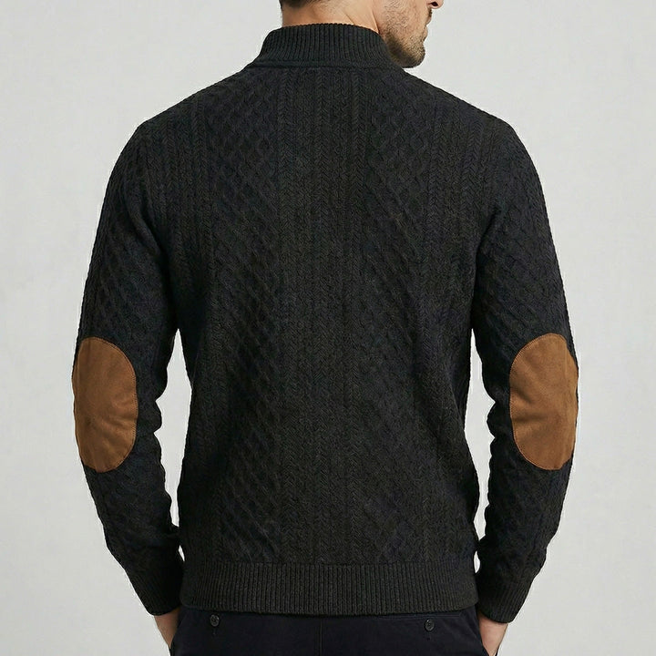 Langston | Men's Classic High Collar Pullover with Sleek Knit Design