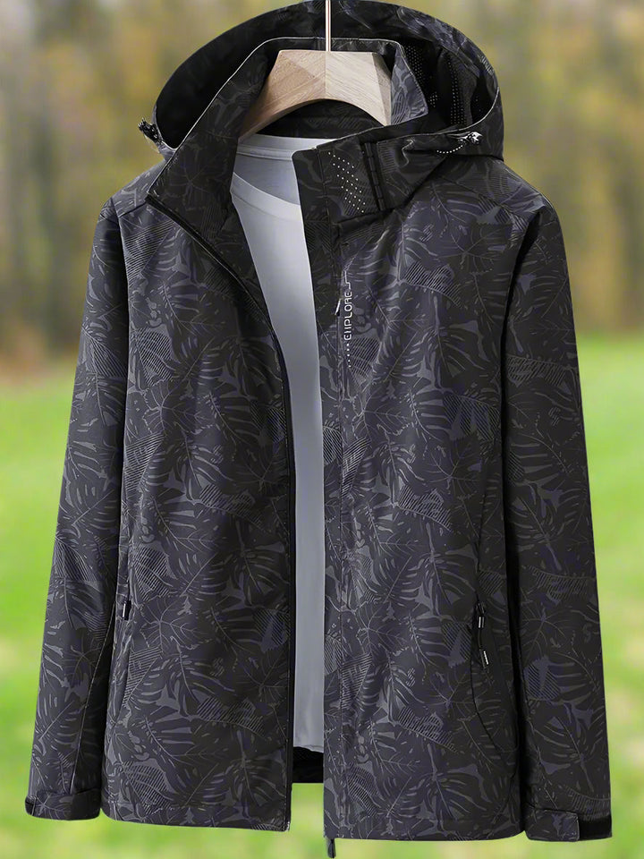 Verna Women's Waterproof Rain Jacket with Adjustable Hood and Stylish Print