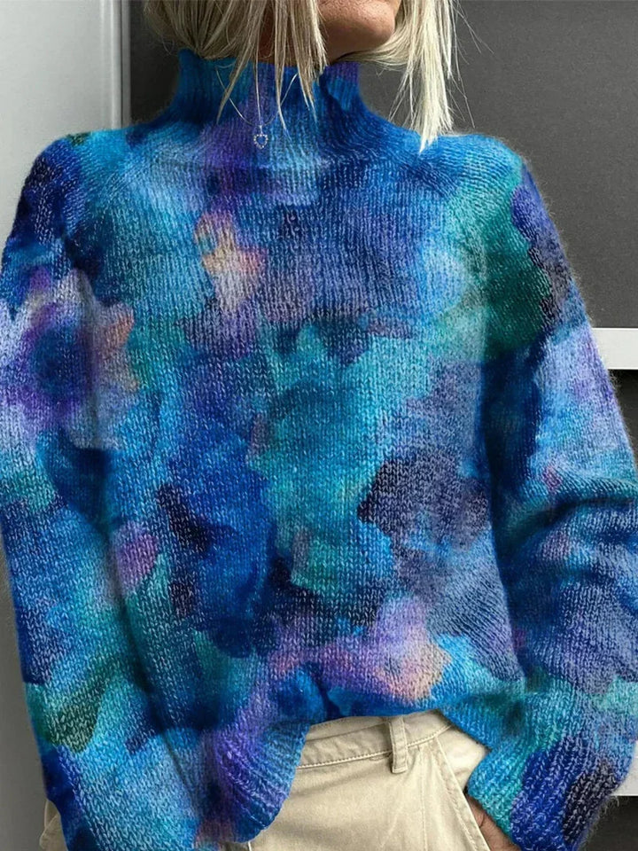 Eliza | Women's Turtleneck Sweater Featuring Woodland-Inspired Design