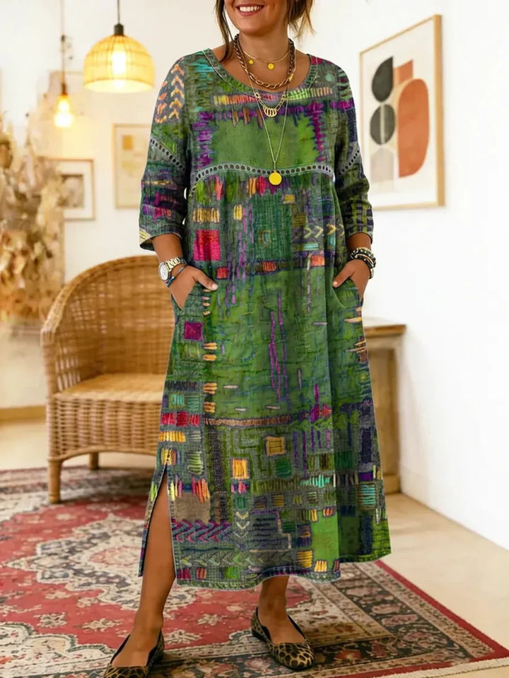 Printed Midi Dress Set