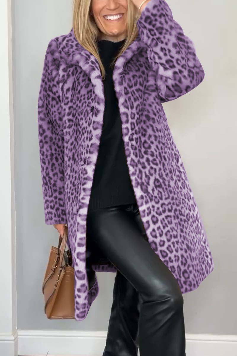 Lizzie - Animal Print Leopard Coat