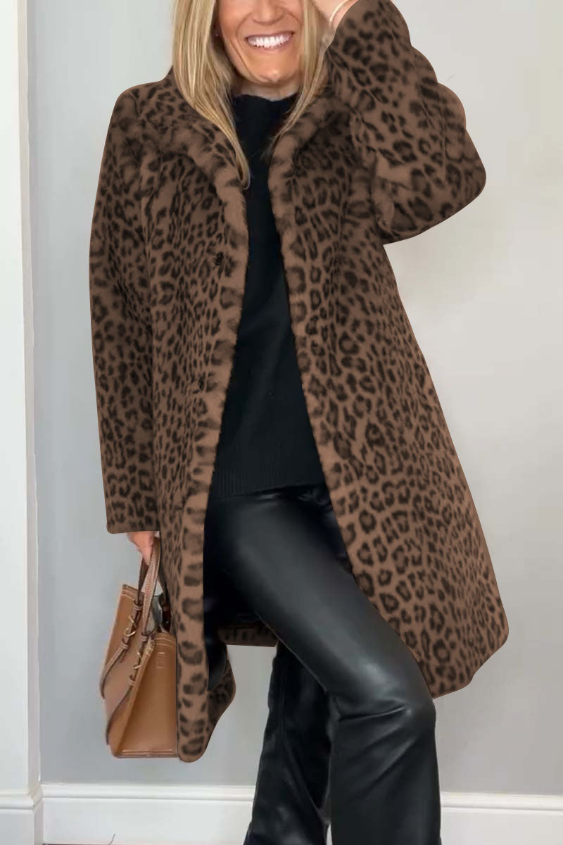 Lizzie - Animal Print Leopard Coat