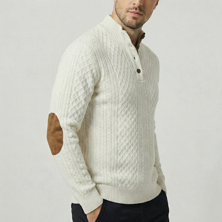 Langston | Men's Classic High Collar Pullover with Sleek Knit Design