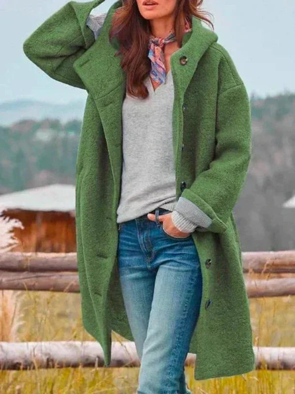Amalia | Women's Cozy Winter Coat with Sleek Front and Long Sleeves