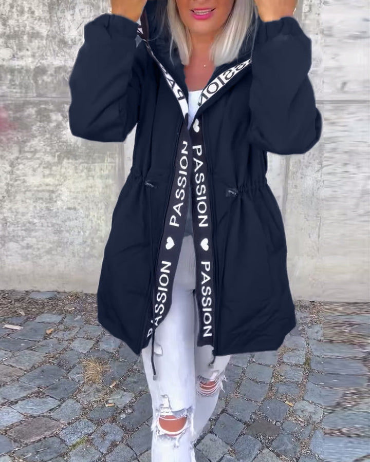 Vanessa | Women's Casual Zip-Up Jacket with Adjustable Drawstring