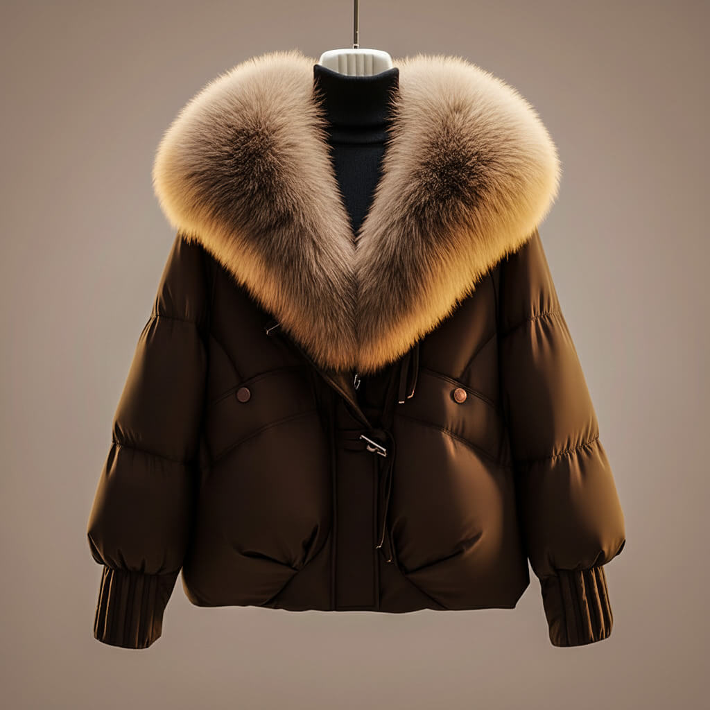 Emmeline Women's Winter Coat with Luxurious Plush Collar