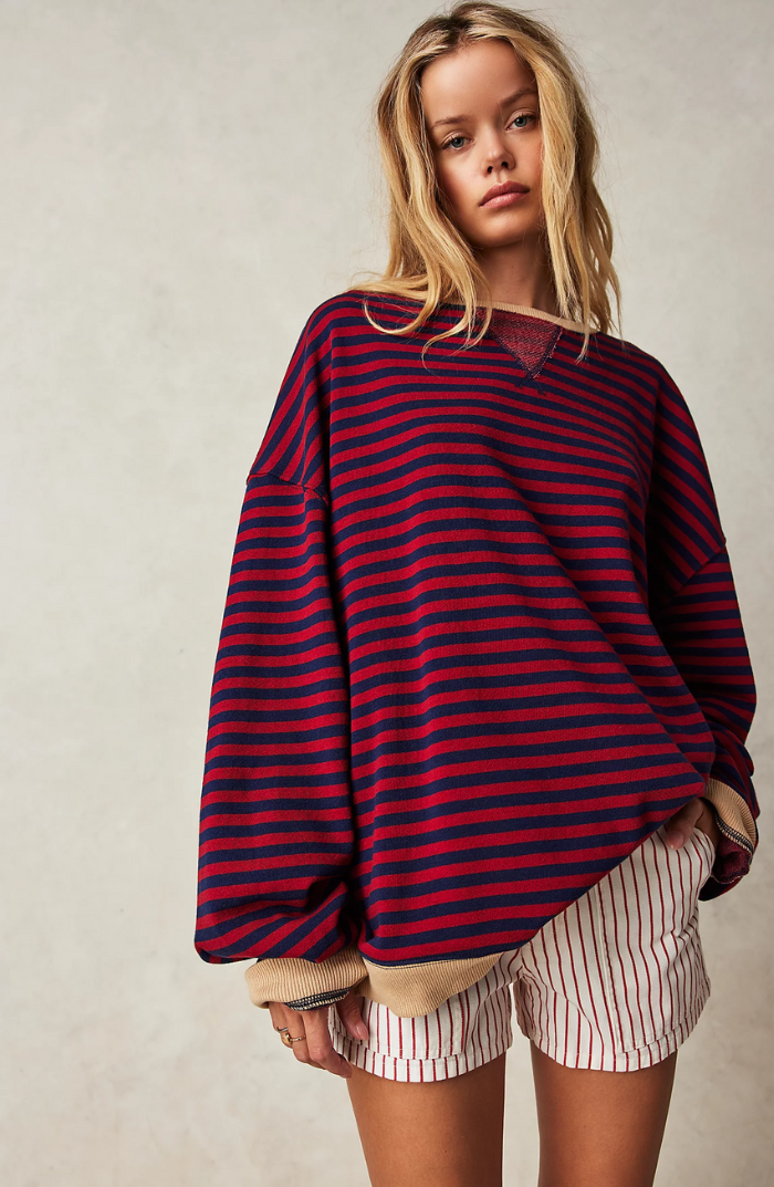 Linda | Women's Relaxed Fit Oversized Striped Sweater