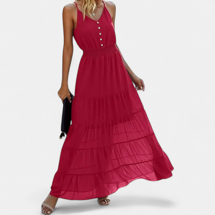 LUANA | V-Neck Sleeveless Maxi Dress
