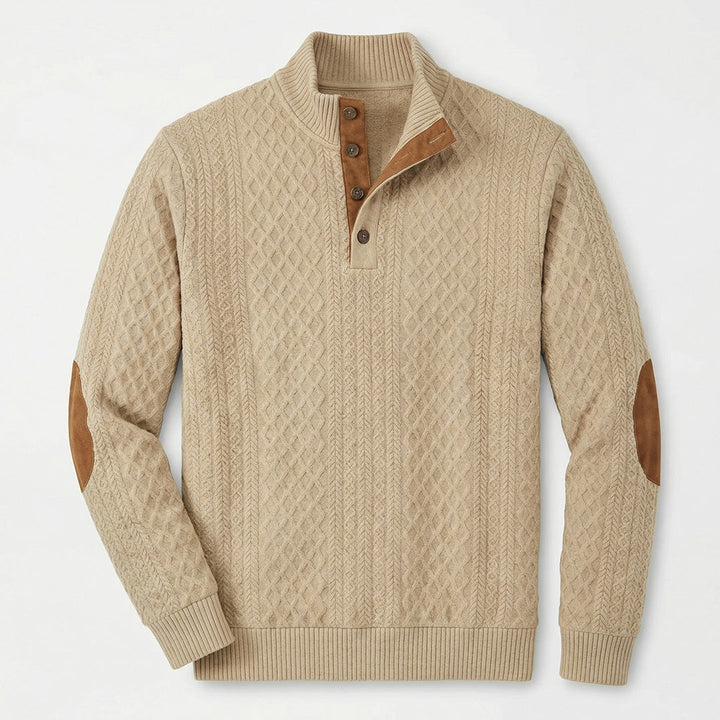 Langston | Men's Classic High Collar Pullover with Sleek Knit Design