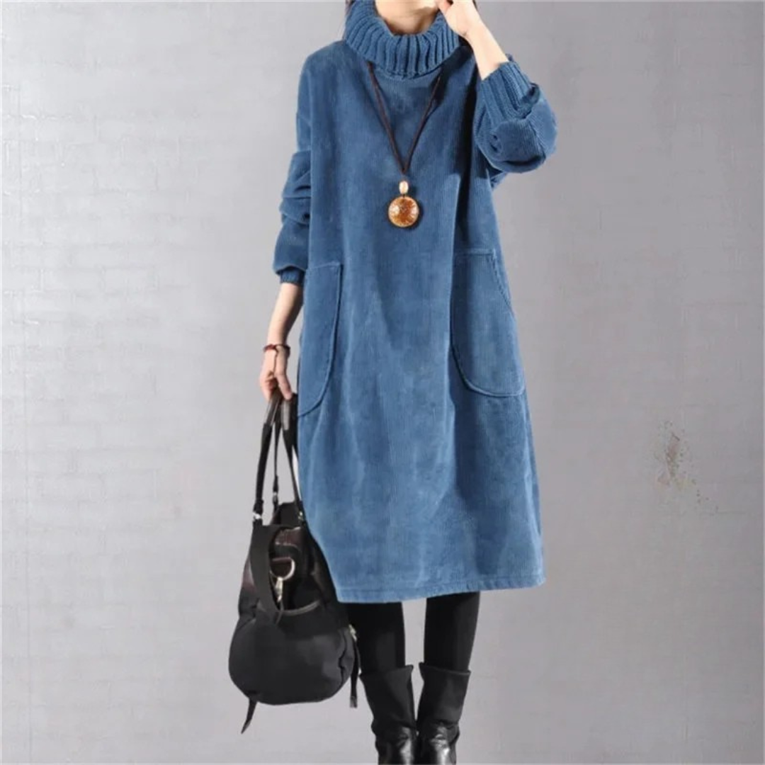 Marilyn | Luxuriously Soft Cozy Turtleneck Winter Dress