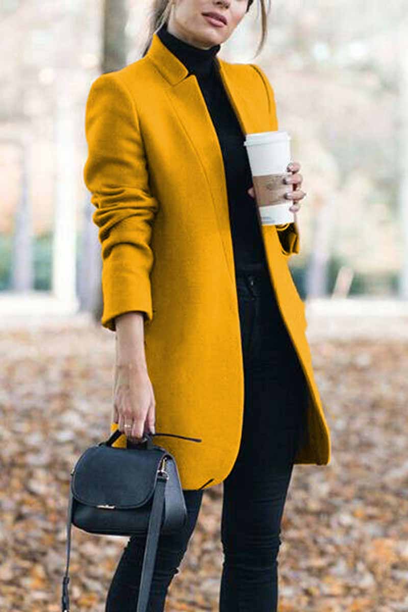 Eugenia | Women's Shawl-Style Collarless Open Front Coat